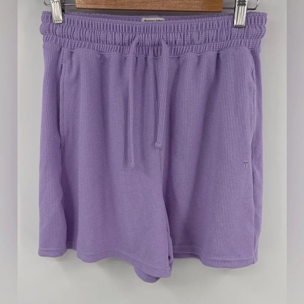 Tommy John women’s waffle knit lavender lounge short w/ pockets size S